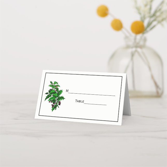 De Placement Noël Noël Carte d'Escort Holly (Dos)