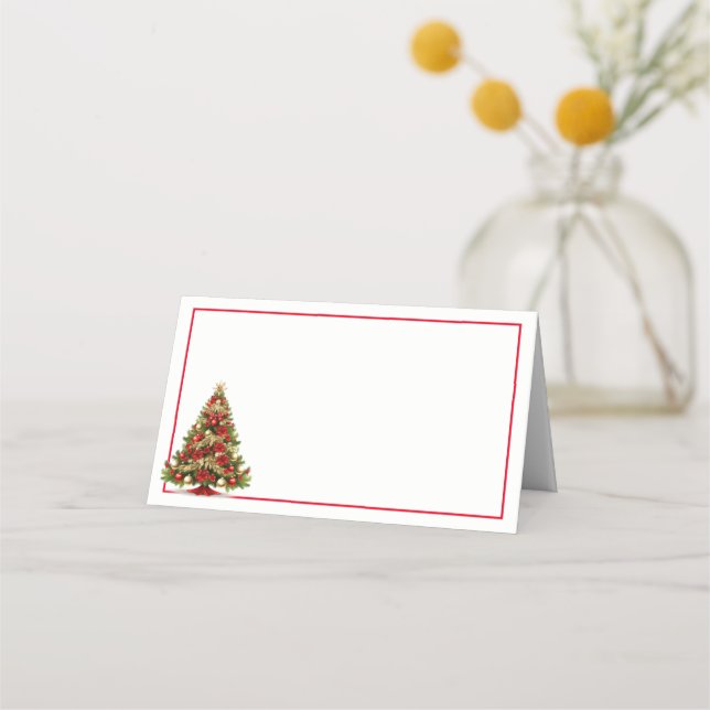 De Placement Nom Carte Place-Christmas Tree Carte Place (Devant)