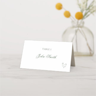 De Placement Nom élégant Carte alimentaire