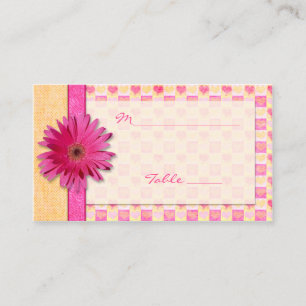 De Placement Orange Rose Daisy - Occasion spéciale Carte Place