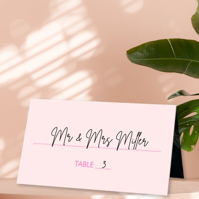 De Placement Palme Tropicale Rose moderne Bat mitzvah Carte Pla (Pink Tropical Palm Modern Bat Mitzvah Place Card
)