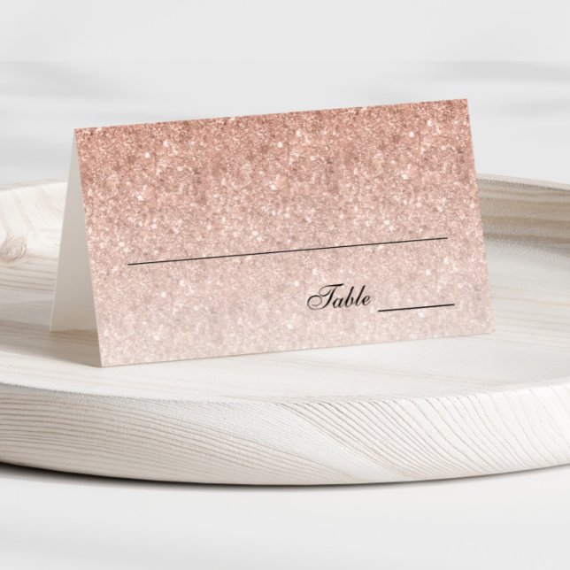 De Placement Parties scintillant rose Gold Glam Carte Place per (Créateur téléchargé)