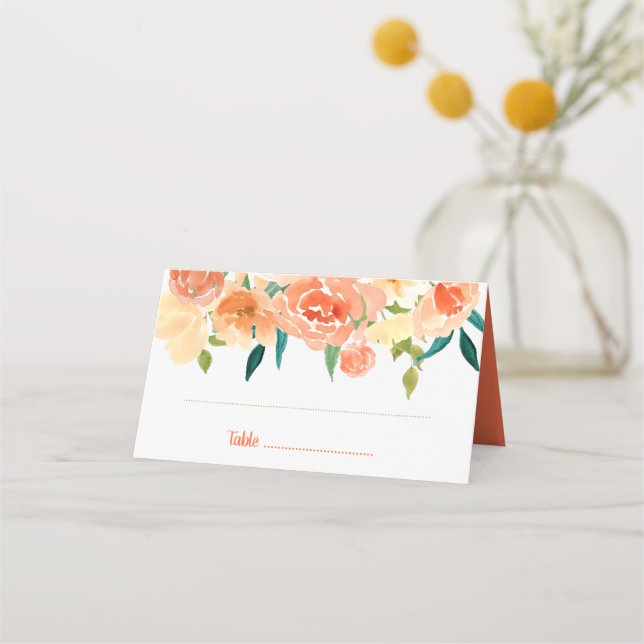 De Placement Pêcher les fleurs | Carte Mariage (Devant)