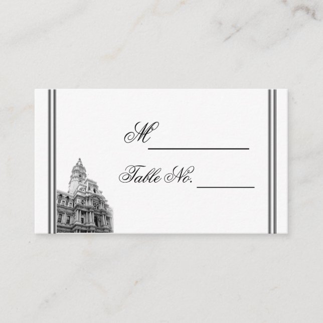 De Placement Philadelphie Destination Mariage Carte Lieu (Devant)