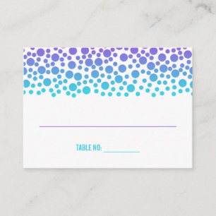 De Placement Points Confetti Purple Bat mitzvah Turquoise Carte