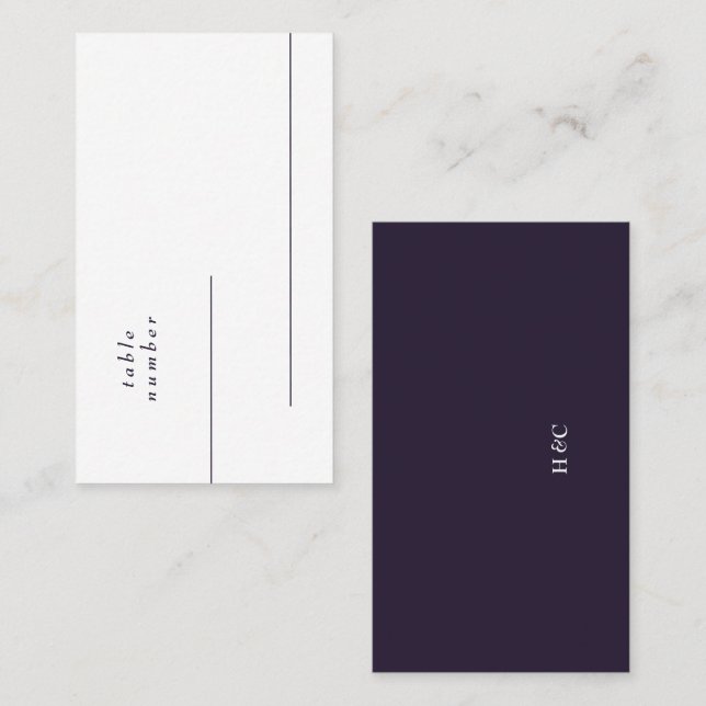 De Placement Purple Moderne Simple Nettoyer Plaque Carte (Devant / Derrière)