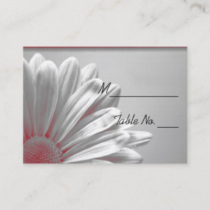 De Placement Red Floral Highlights Carte Mariage Place