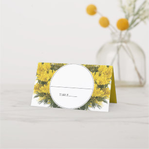 De Placement Rustique Wattle Acacia Mariage Carte Place