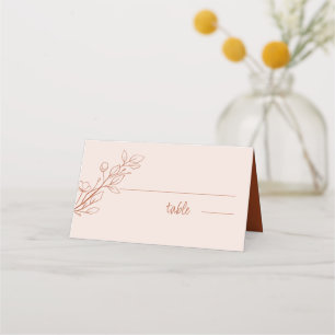 De Placement Simple Boho Terracotta, Carte Mariage pliée