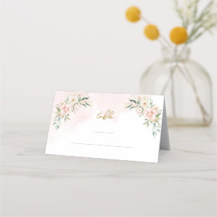 De Placement Soft rose pastel roses verdure or carte place