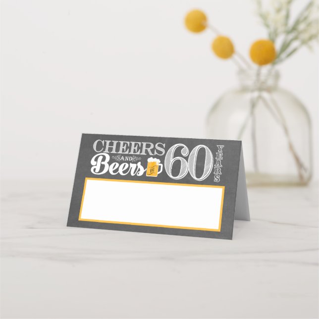 De Placement Soirées et bières à 60 ans Carte Place (Devant)