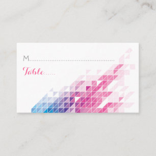 De Placement Triangles géométriques roses moderne carte mariage