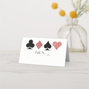De Placement Vegas Pink Faux Parties scintillant Carte Place av