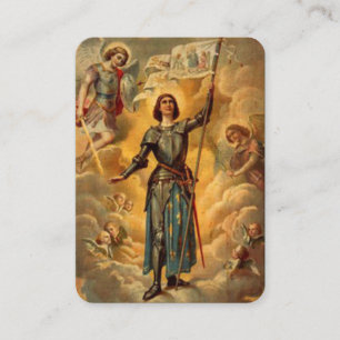 De Placement Vintage Religieux Saint Jeanne d'Arc Prière Carte