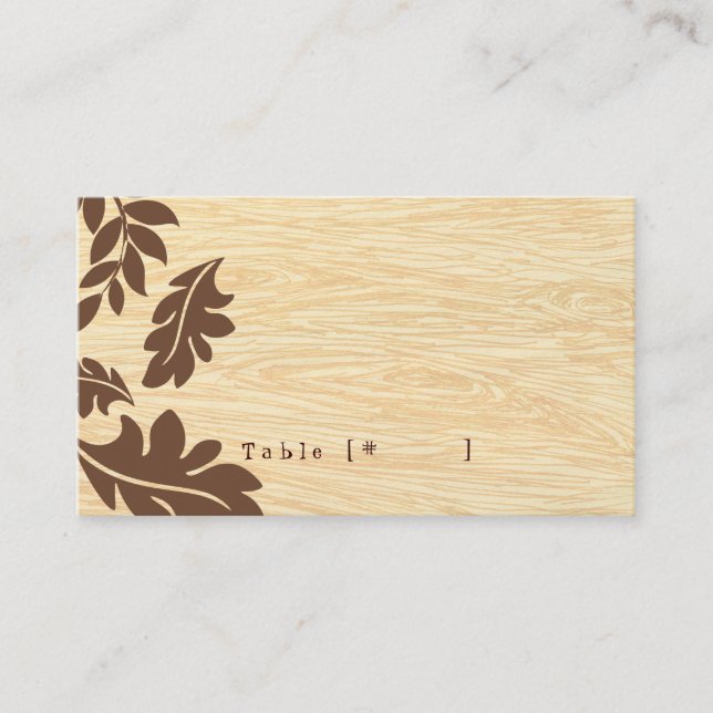 De Placement Woodgrain avec carte d'escorte Feuille (Devant)