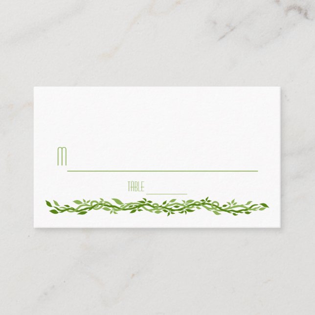 De Placement Woodsy Elegance | Carte mariage Vine Place Escort (Devant)