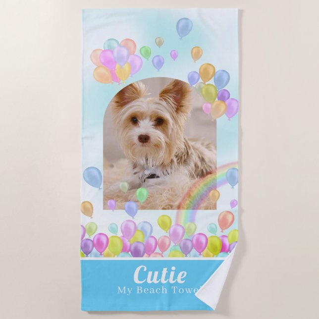 De Plage Animal Animal Animaux Balloon Beach Serviette (Devant)
