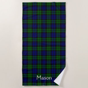 De Plage Black Watch Tartan Plaid Beach Serviette