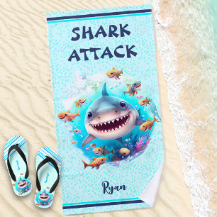 De Plage Cute Shark Summer Boy Beach Serviette