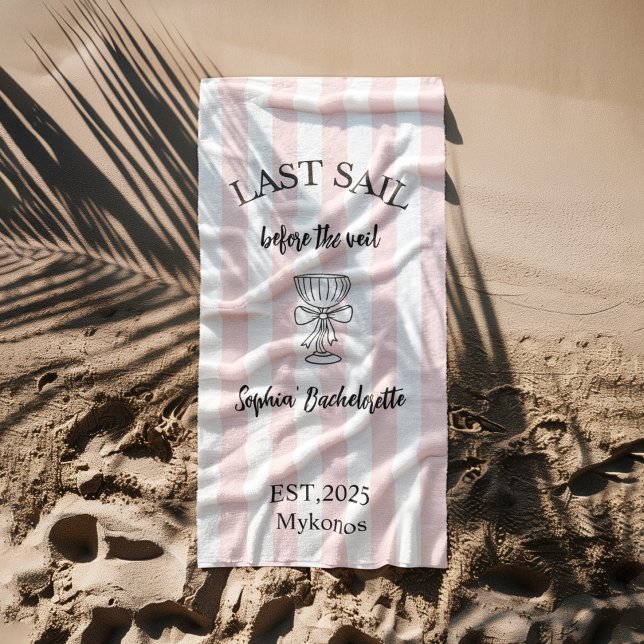 De Plage Dernière Voile Avant le Voile Serviette | Naútico (Créateur téléchargé)