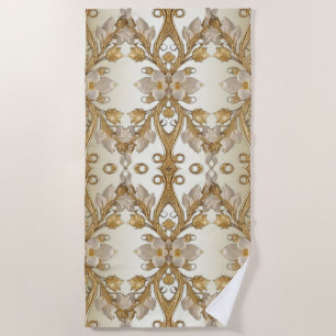 De Plage Fleurs blanches Serviette décorative Gold Beach