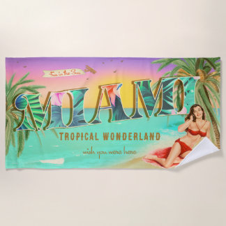 De Plage Miami Amusant dans la serviette Sun