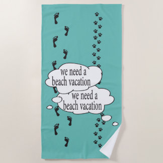 De Plage Plages conviviales pour les chiens Drôle serviette