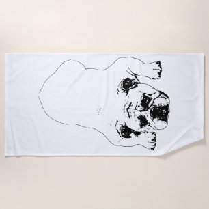 De Plage Serviette Calme Relaxation Bouledogue
