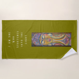 De Plage Serviette Divine Féminine Bouddha œuvre d'art orig