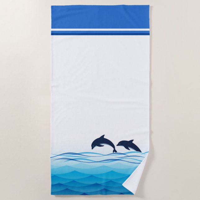 De Plage Serviette Dolphins Beach (Devant)