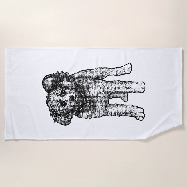 De Plage Serviette festive pour chiot (Devant)