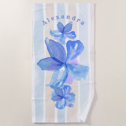 De Plage Serviette Florale Personnalisée