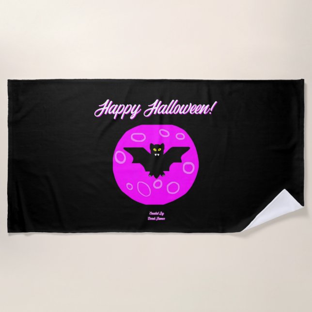 De Plage Serviette Halloween Bat Beach (Devant)