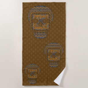 De Plage Serviette Halloween Skull Beach