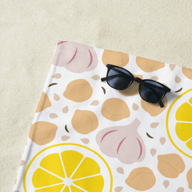 De Plage Serviette Hummus Beach (En situation)