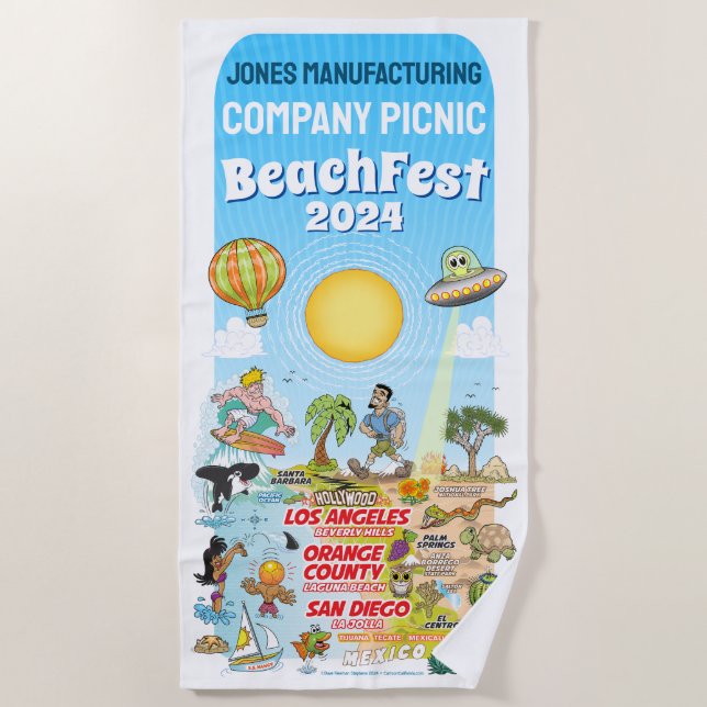 De Plage Serviette personnalisée SoCal Beach (Devant)