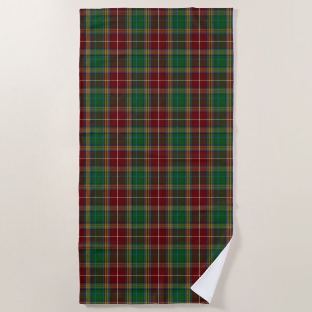 De Plage Serviette Plaid Plaid Baxter Tartan (Devant)