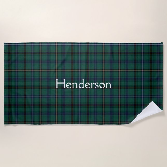 De Plage Serviette Plaid Plaid Henderson Clan Tartan (Devant)