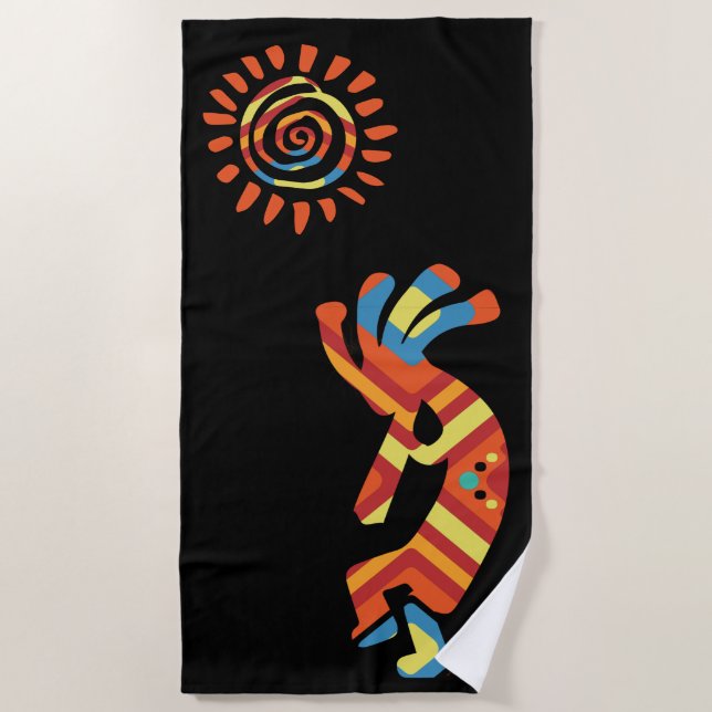 De Plage Serviette Sun Kokopelli Southwestern Beach (Devant)