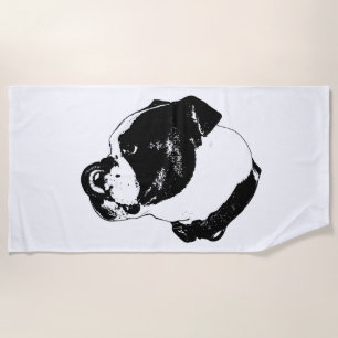 De Plage Serviette Vectorielle Bulldog Bold