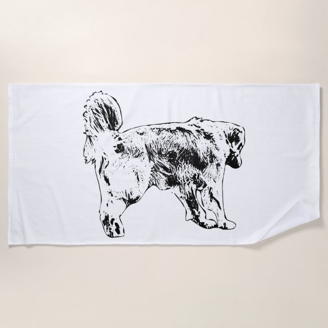 De Plage Snowbird Retriever Line Serviette (Devant)
