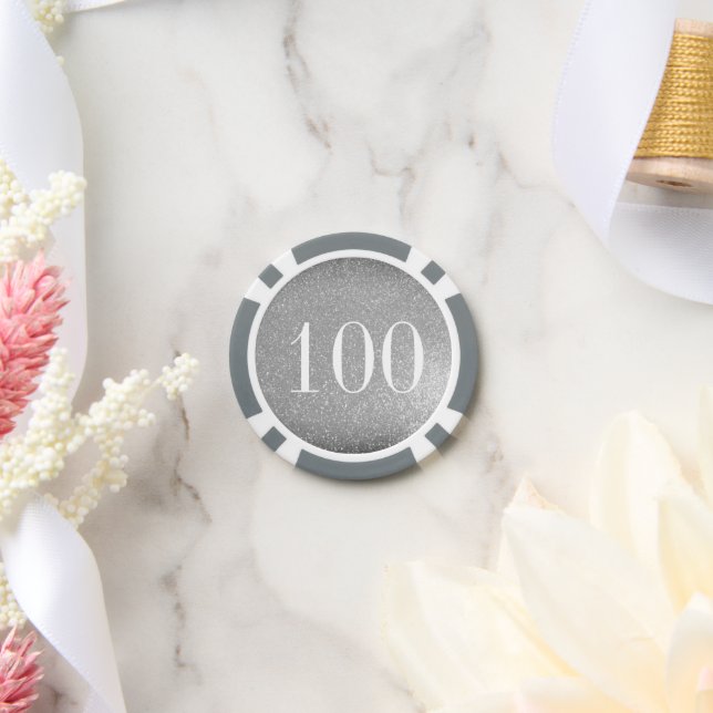 De Poker Elegant argent parties scintillant casino jetons j (Mariage)