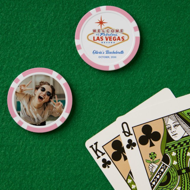 De Poker Pink Las Vegas Bachelorette Favoriser les jetons d (Table de poker (double))