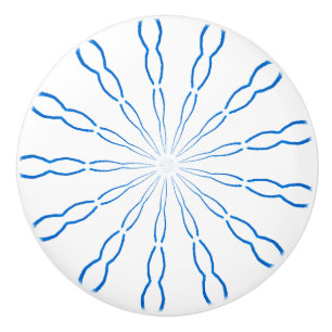 De Porte En Céramique Bouton Abstrait bleu personnalisé