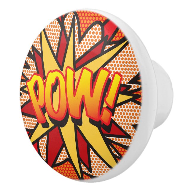 De Porte En Céramique Bouton Comic Book POW! (Droite)