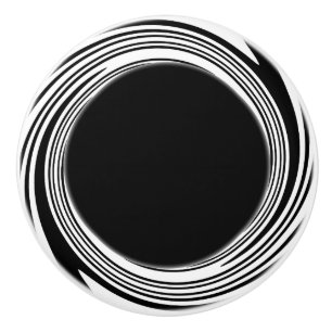 De Porte En Céramique Bouton d'accentuation noir et blanc