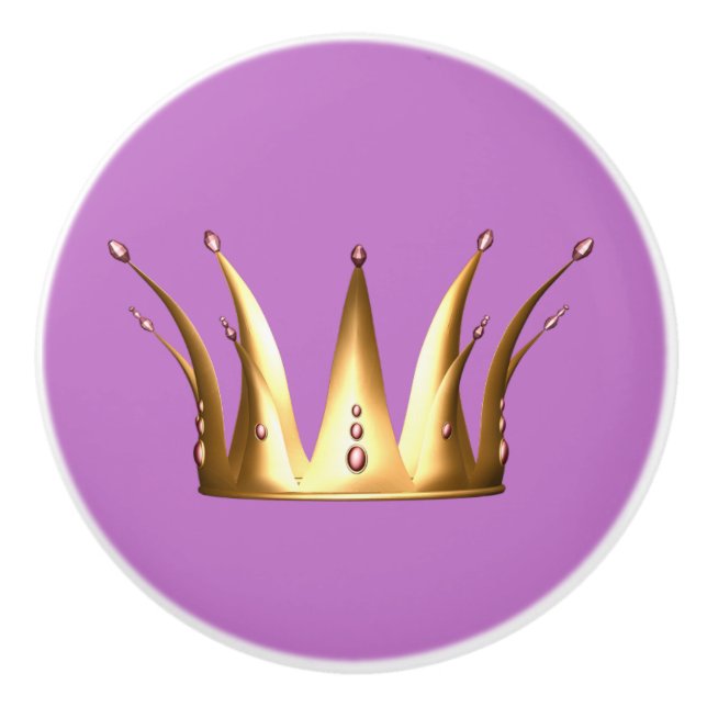 De Porte En Céramique Bouton d'extraction du tiroir à couronne d'or (Devant)