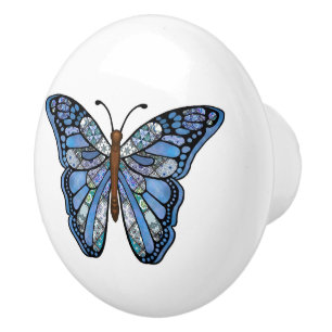 De Porte En Céramique Bouton papillon/ceramique
