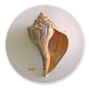 De Porte En Céramique Coquillage 2 R - bouton