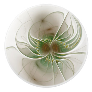 De Porte En Céramique fansy fractal fleur ceramique bouton